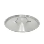 image of CAC China SLID-40S Stainless Steel Lid, Round, Flat Style, for 40 qt Stock Pot, 20 qt Brazier