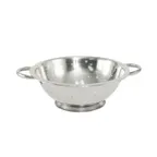 image of CAC China SMCD-3 Colander, 3 qt., 9-7/8" dia. x 3-3/8"H, Handled, Footed, Stainless Steel