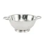 image of CAC China SMCD-8 Colander, 8 qt., 13-3/8" dia. x 5-1/8"H, Stainless Steel