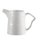 image of CAC China SOH-PC - Soho Creamer Pitcher, 6 oz, 3½" L x 2⅜" W x 3½" H, White with Handle - 1 Dozen