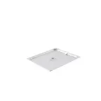 image of CAC China SPCN-2T Stainless Steel Steam Table Pan Cover, 2/3-Size, Flat, With Handle, 304 Stainless Steel