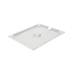 image of CAC China SPCN-H 1/2-Size Flat Steam Table Pan Cover, With Handle, 304 Stainless Steel, NSF