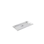 image of CAC China SPCN-T Steam Table Pan Cover, 1/3-Size Flat with Handle, 304 SS, NSF Certified - 1/Case