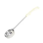 image of CAC China SPCT-3IV Portion Control Spoon, 3 oz, Solid, Ivory Handle, Stainless Steel
