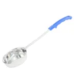 image of CAC China SPCT-8BL Portion Controller Spoon, 8 oz Capacity, Stainless Steel, Blue Handle