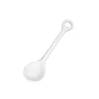image of CAC China SPN-4 - Porcelain Soup Spoon, 4.5" L x 1" W x 0.38" H, White, Dishwasher Safe - 1 Dozen