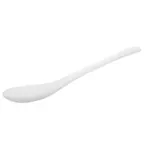 image of CAC China SPN-5 - Super White Porcelain Soup Spoon, 5" Length, Dishwasher Safe - 1 Dozen