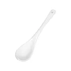 image of CAC China SPN-6 - Porcelain Soup Spoon, 6" Length, Super White, Dishwasher Safe - 1 Dozen