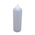 image of CAC China SQBT-24C - 24 oz Squeeze Bottle, White Leak‑Proof Cap, Single Tip, BPA‑Free - 6/Pack