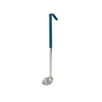 image of CAC China SSLD-05GN Ladle, 0.5 oz., 11-3/8"L, One-Piece, Green Handle, Stainless Steel