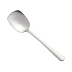image of CAC China SSLS-8F Solid Serving Spoon, 8-1/2", Heavy-Weight, Stainless Steel, Mirror Finish - 1 Dozen