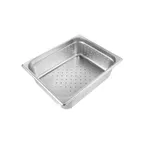 image of CAC China SSPH-24-4P Stainless Steel Steam Table Pan, 1/2-Size, 4" Deep, Perforated, 24‑Gauge