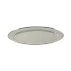 image of CAC China SSPL-18-OV Oval Stainless Steel Platter, 18" Long Side, Metal Serving Tray Dinnerware
