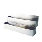 image of CAC China SSRH-32D Speed Rail, 32" 2‑Tier Double Rack, Heavy‑Duty Stainless Steel, Keyhole Mounting