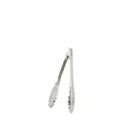 image of CAC China SSUT-9-10 Utility Tongs, 9.5"L, Heavy Duty, Stainless Steel, Black/Cherries