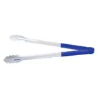 image of CAC China STCH-16BL Utility Tongs, 16" Heavy-Duty Stainless Steel, Blue Handle