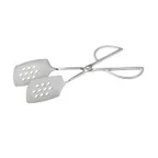 image of CAC China STG2-11P Pastry Tongs, 10-1/2", Perforated, 18/8 Stainless Steel