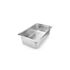 image of CAC China STPF-22-6 Steel 22‑Gauge Steam Table Pan, 1/1 Size, 6" Deep, Anti‑Jam, Stacking Lug