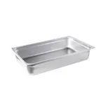 image of CAC China STPF-24-4 Stainless Steel Steam Pan, 1/1 Size, 4" Deep, Stacking Lug, 24 Gauge, NSF
