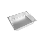 image of CAC China STPH-S25-2 Stainless Steel Steam Pan, 1/2-size, 2-1/2" deep, 25 gauge, NSF, Dishwasher Safe