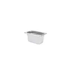 image of CAC China STPN-23-4 Steel Steam Table Pan, 1/9-size, 4" deep, Stacking Lug, Dishwasher Safe