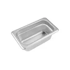 image of CAC China STPN-25-2 Stainless Steel Steam Table Pan, 1/9-size, 2-1/2" deep, Anti-Jam, Stacking Lug