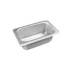 image of CAC China STPN-S25-2 Stainless Steel Steam Pan 1/9-size 2-1/2" deep 25 gauge Dishwasher & Oven Safe