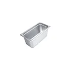 image of CAC China STPT-23-6 Steam Table Pan, 1/3-size, 6" deep, Stainless Steel, Anti-Jam, Stacking Lug