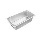 image of CAC China STPT-S25-4 Stainless Steel Steam Table Pan, 1/3-size, 4" deep, 25 gauge, NSF