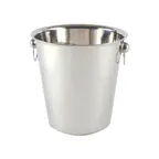image of CAC China SWBT-5 Wine Bucket Cooler, 8-3/8" Dia x 8" H, Steel Finish, Hanging Handle, Bar Cooler