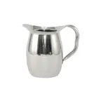 image of CAC China SWPB-2 Metal Pitcher, 2‑Quart (64‑95 oz) Bell‑Shaped Stainless Steel Pitcher with Handle