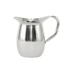 image of CAC China SWPB-3G Water Pitcher, Bell‑Shaped 3‑Quart (96‑128 oz) Stainless Steel Ice Guard and Handle