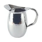 image of CAC China SWPH-2G Metal Pitcher, 2 Qt 64 Oz Bell‑Shaped Stainless Steel with Finish Ice Guard