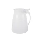 image of CAC China SYDP-48 Syrup Dispenser, 48 Oz Poly Jar, Plastic Top, Stainless Steel Lever Thumb Cap
