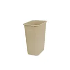 image of CAC China TCWB-41BG - 41 Qt (10 Gal) Trash Can, Beige Plastic, 15" Length, No Lid, 40-49 Gal Capacity