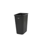 image of CAC China TCWB-41K - 41 Qt (10 Gal) Black Trash Can, 15" Length, No Lid, 40-49 Gallon Capacity