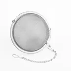 image of CAC China TEAB-3 Stainless Steel Tea Ball Infuser with 3" Hooked Chain, Beverage Service