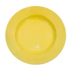 image of CAC China TG-120-SFL - Tango 22‑oz Porcelain Bowl, 12" Dia x 1‑7/8" H, Sunflower Embossed - 1 Dozen