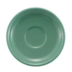 image of CAC China TG-2-G Tango Saucer, 6" Dia x 0.875" H, Porcelain, Green, Dishwasher Safe - 1 Dozen