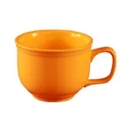 image of CAC China TG-318-TNG Tango Cup, 18 oz 4‑5/8" Dia x 3‑1/2" H Embossed Porcelain Tangerine - 1 Dozen