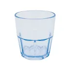 image of CAC China TMLH-12 - 12 oz Plastic Tumbler, Fluted SAN, Blue Tint, Safe, Stackable - 1 Dozen