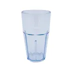 image of CAC China TMLH-16 - 16 oz (1 pt) Fluted Blue SAN Plastic Tumbler Dishwasher Safe BPA Free - 1 Dozen