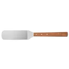 image of CAC China TNRW-LH93 Stainless Steel Turner, 8" Blade, Long Wooden Handle