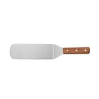 image of CAC China TNRW-SO83 Solid Turner, 8-1/4", Stainless Steel Blade, Wooden Handle