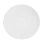 image of CAC China TST-2 - 6" Diameter Embossed Porcelain Saucer, White, Dishwasher Oven Safe - 1 Dozen