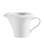image of CAC China TST-PC - 4 oz Super White Porcelain Creamer Pitcher, 4½" L x 3" W x 2¾" H, Safe - 1 Dozen