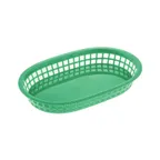 image of CAC China TTFB-10GN Fast Food Basket, 10" Oblong Polypropylene, Green - 1 Dozen