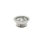 image of CAC China TTSD-50 - 5 oz Footed Sherbet Dish, Stainless Steel Bowl for Ice Cream and Sundae