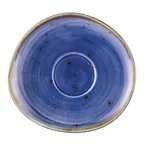 image of CAC China TUS-2-BLU Tucson Saucer, 6.25" x 5.88" Porcelain, Night Blue, Safe - 1 Dozen