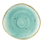 image of CAC China TUS-2-TQS Tucson Saucer, Round 6.25" x 5.88", Porcelain Turquoise, Dishwasher Safe - 1 Dozen